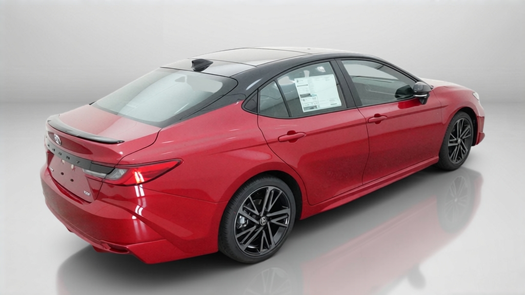 New 2026 Supersonic Red with Midnight Black Metallic roof Toyota XSE image 9